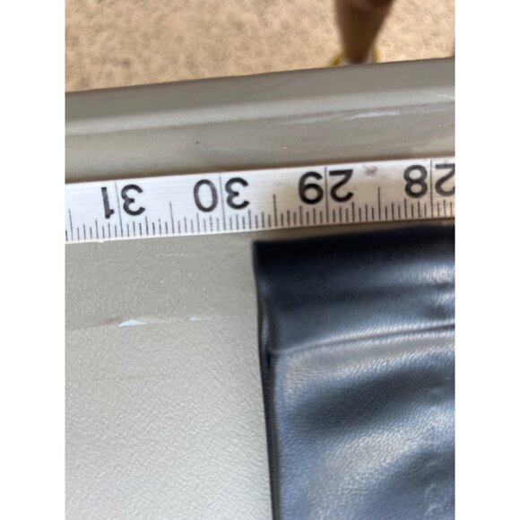 Worthington Faux Leather Straight Leg Pants Women 18 Black Rayon Career Work NEW - Picture 3 of 9